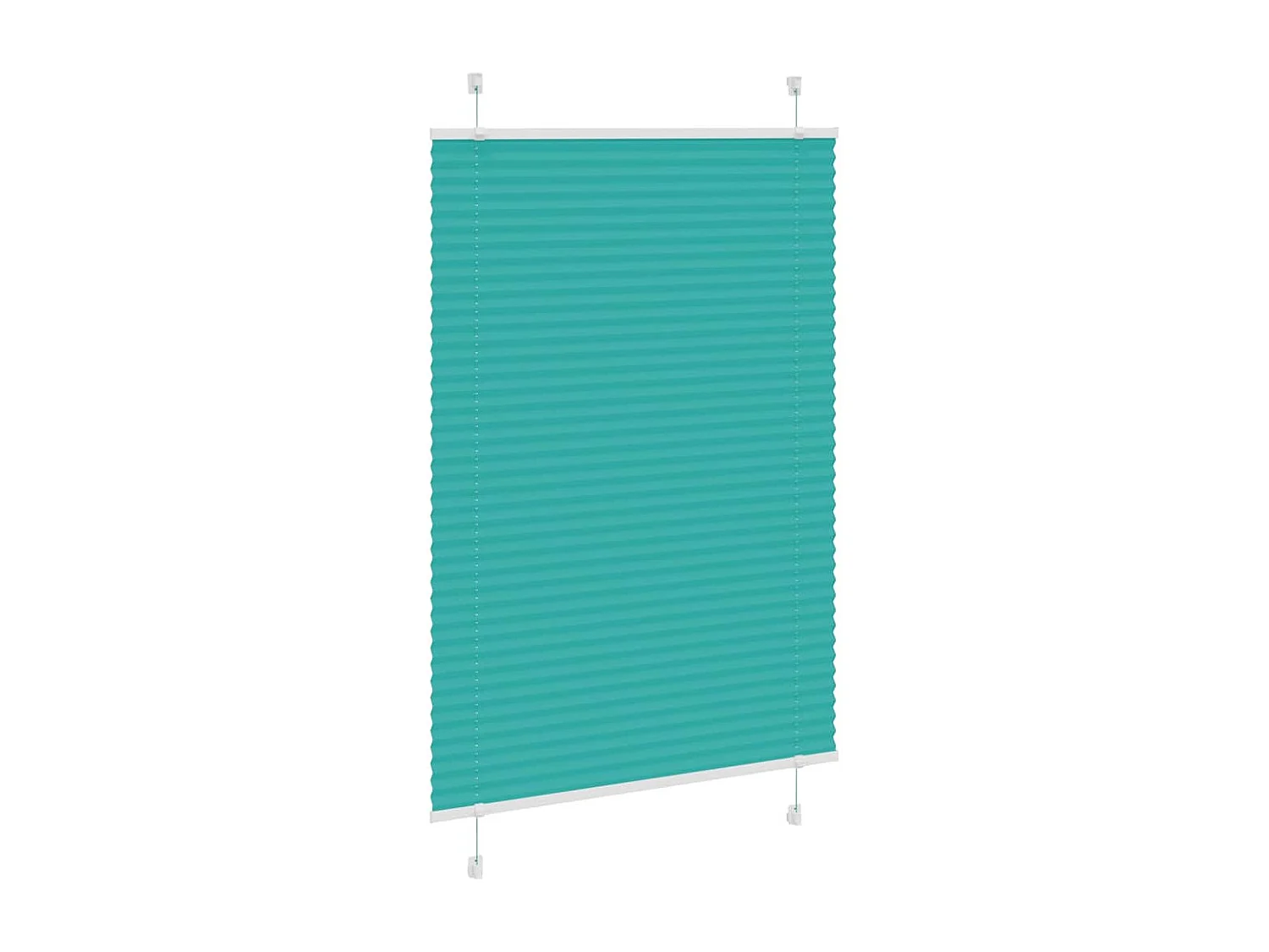 Store plissé vert pétrole 95x150 cm largeur du tissu 94,4 cm
