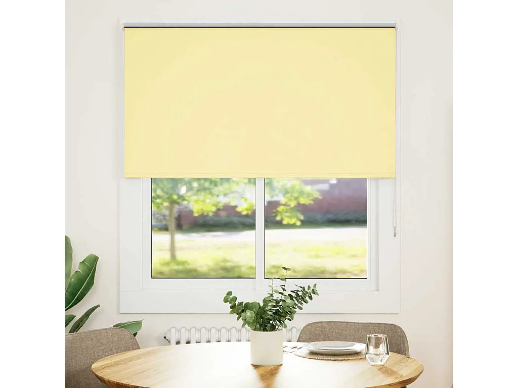 Estor Enrollable Opaco Amarillo 125x150 cm Tela Ancho 121,6 cm