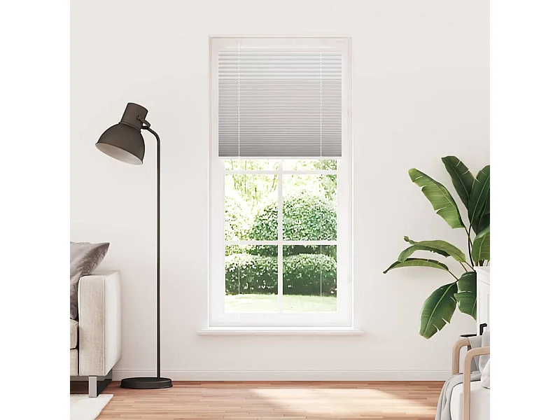 Store plissé gris clair 95x200 cm largeur du tissu 94,4 cm