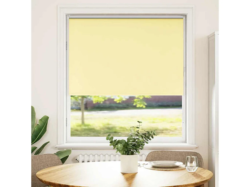 Rolgordijn verduisterend 100x175 cm stofbreedte 95,7 cm geel