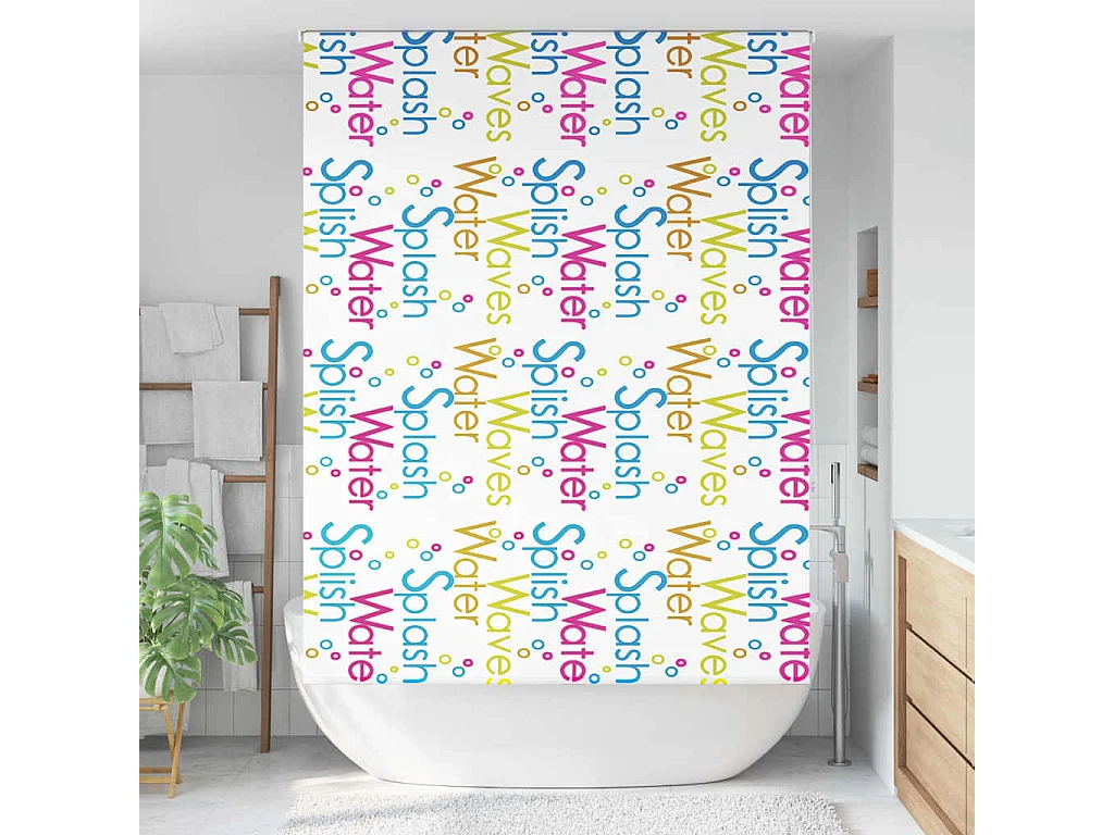 Store enrouleur de douche 150x240 cm largeur du tissu 146 cm