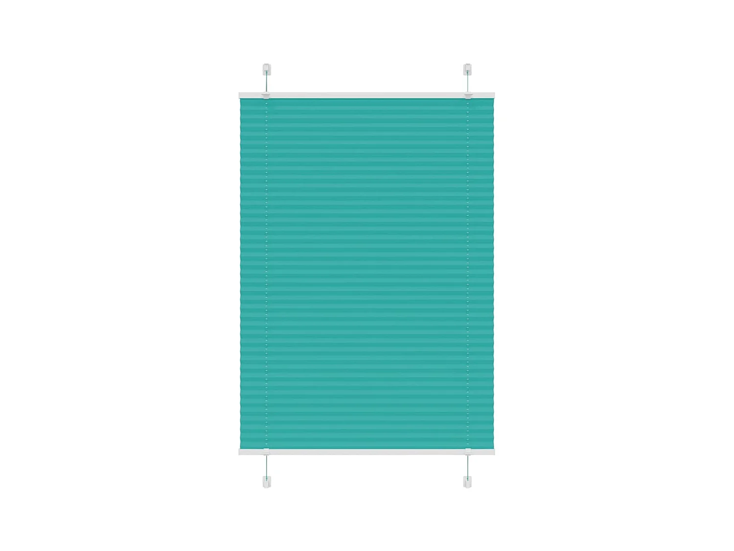 Store plissé vert pétrole 85x100 cm largeur du tissu 84,4 cm