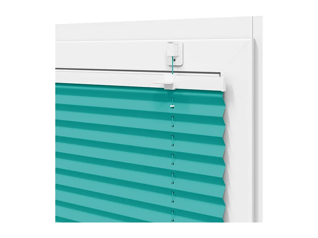 Store plissé vert pétrole 85x100 cm largeur du tissu 84,4 cm