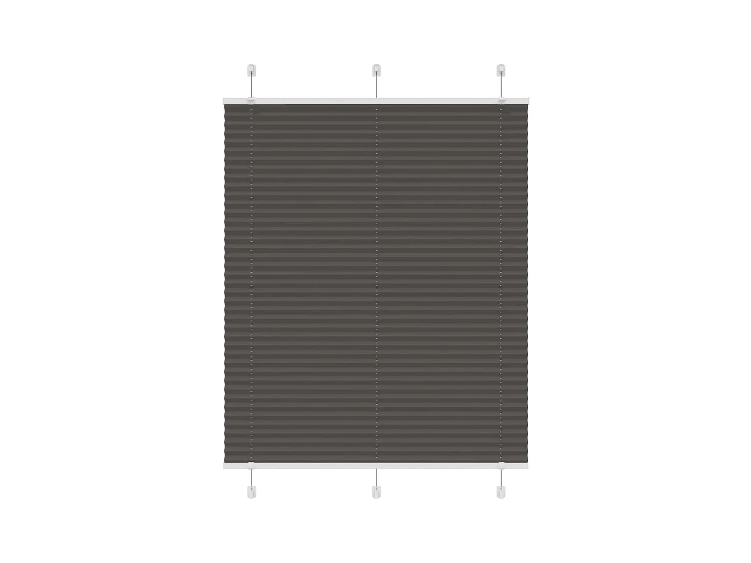 Plissé rolgordijn 105x100cm stofbreedte 104,4cm polyester zwart