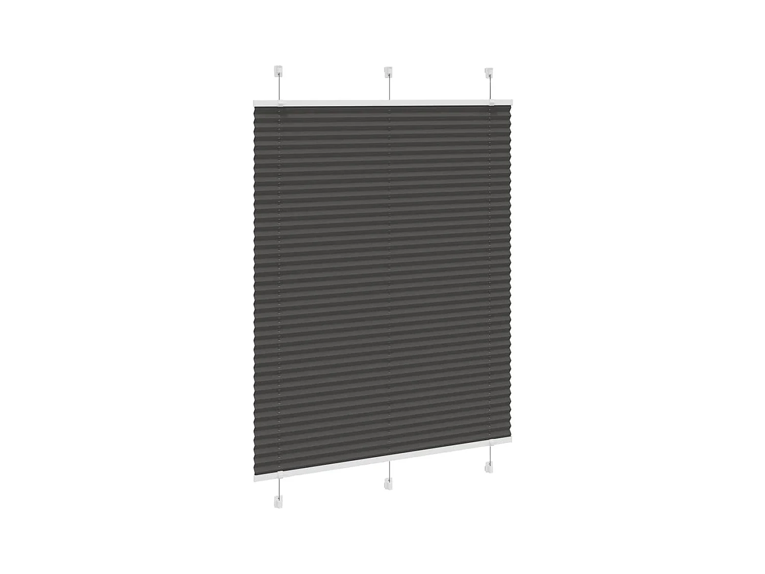 Store plissé noir 105x100 cm largeur du tissu 104,4cm polyester