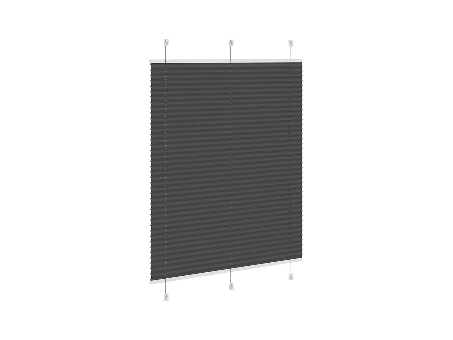 Store plissé noir 105x100 cm largeur du tissu 104,4cm polyester