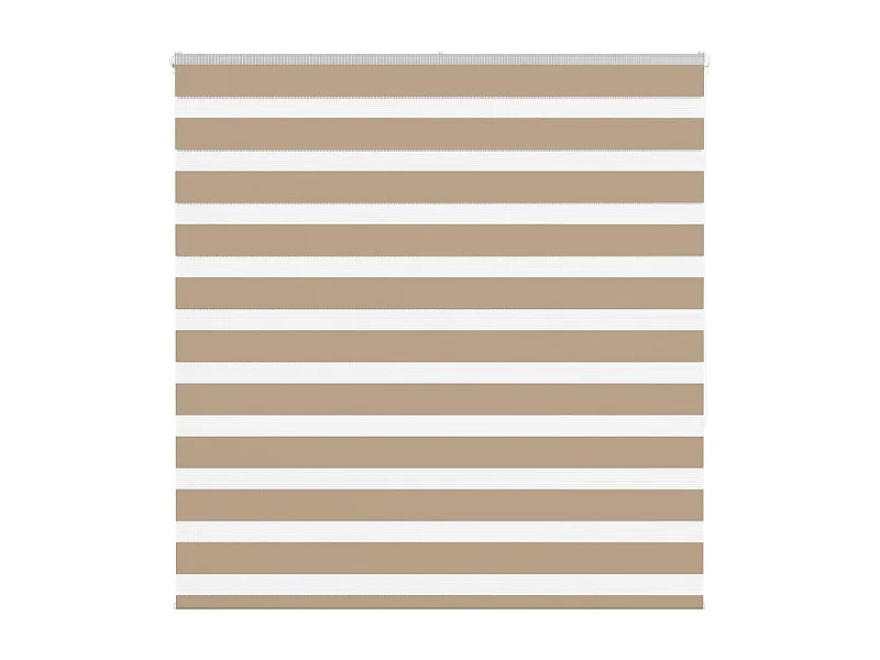 Store zèbre marron sable largeur du tissu 140,9cm polyester