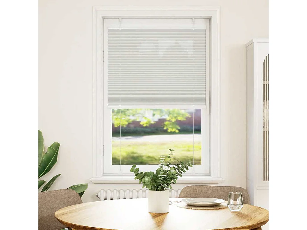 Store plissé gris clair 70x100 cm largeur du tissu 69,4 cm