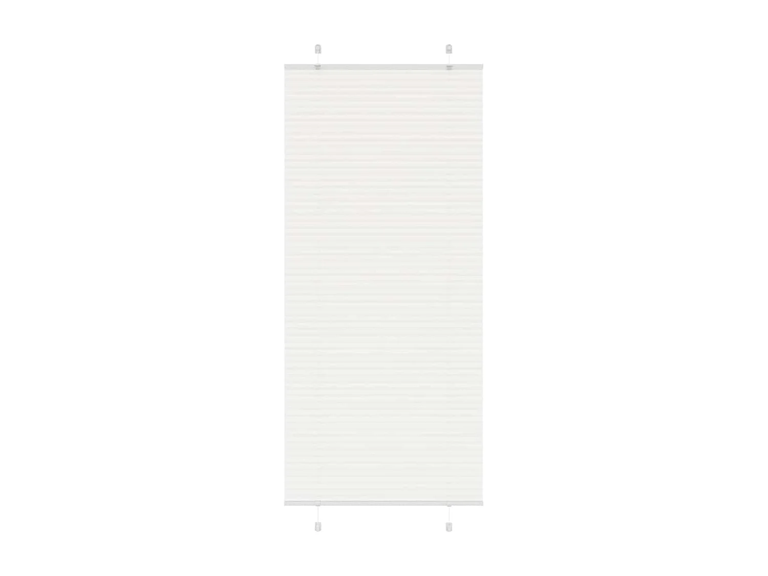 Store plissé blanc 95x200 cm largeur du tissu 94,4 cm polyester