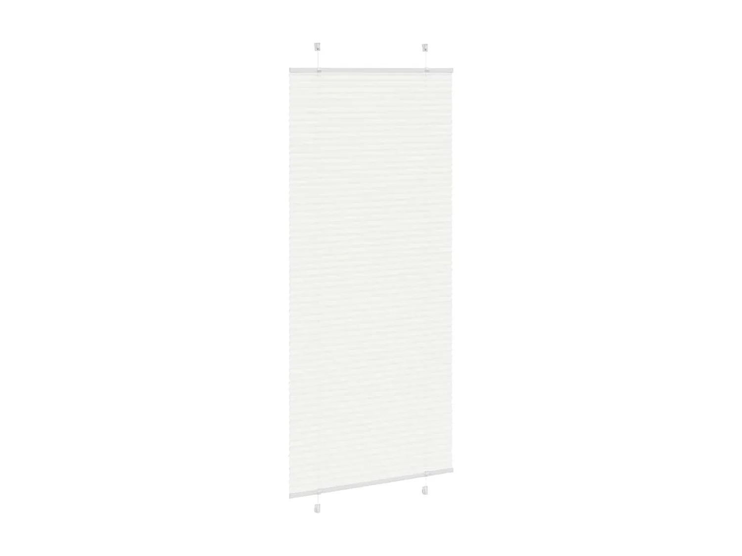 Store plissé blanc 95x200 cm largeur du tissu 94,4 cm polyester