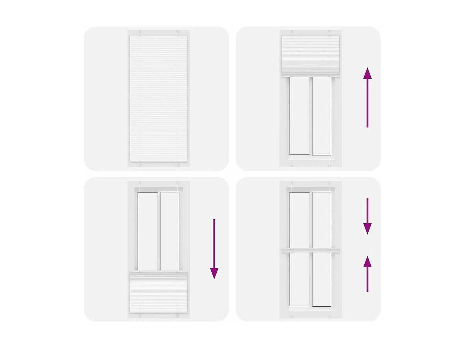 Store plissé blanc 95x200 cm largeur du tissu 94,4 cm polyester