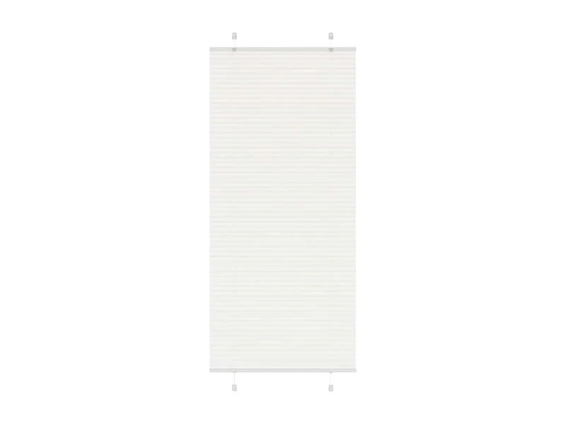 Store plissé blanc 95x200 cm largeur du tissu 94,4 cm polyester