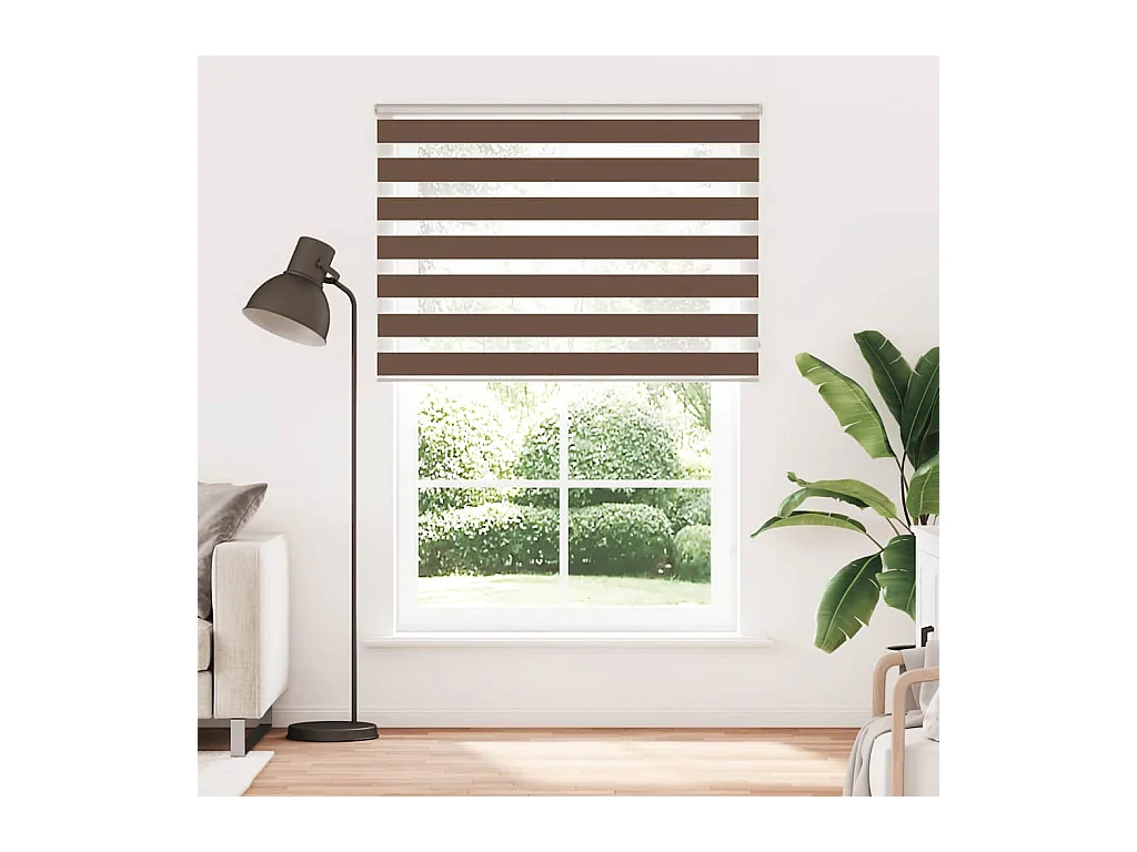 Store zèbre marron 165x230cm largeur du tissu 160,9cm polyester