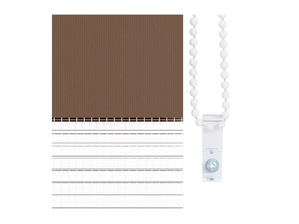 Store zèbre marron 165x230cm largeur du tissu 160,9cm polyester