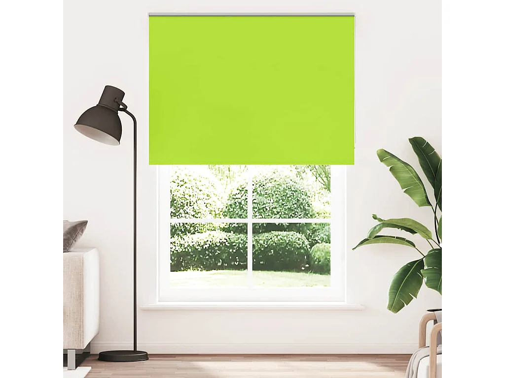 Estor Enrollable Opaco hojas verde 165x210cm Tela Ancho 161,6cm