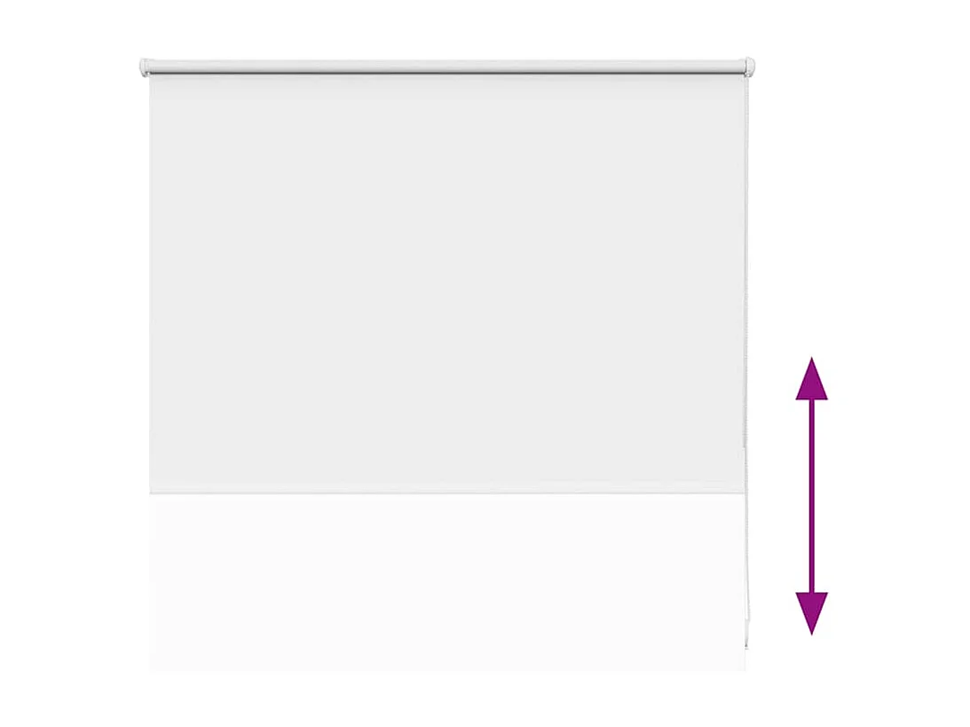 Estor Enrollable Opaco Blanco 105x150 cm Tela Ancho 100,7 cm