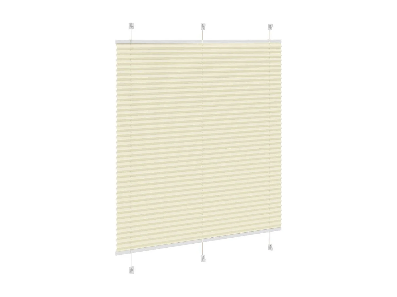 Plissé rolgordijn 115x150cm stofbreedte 114,4cm polyester crème