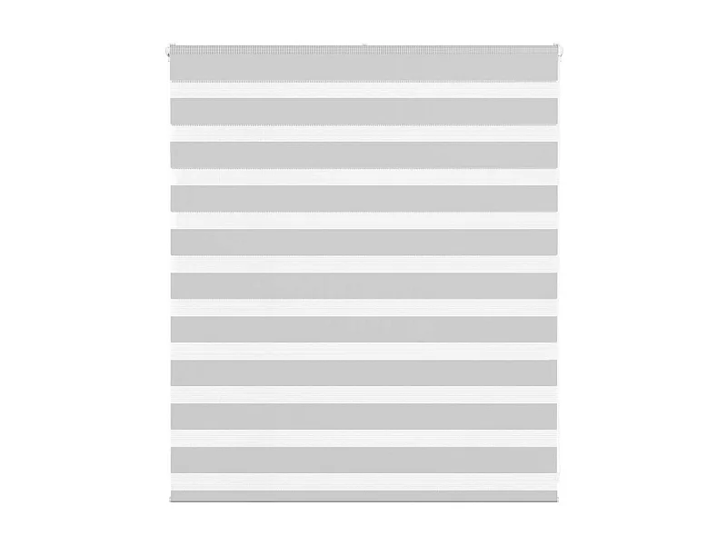 Estor cebra gris claro 130x100cm tejido ancho 125,9cm poliéster