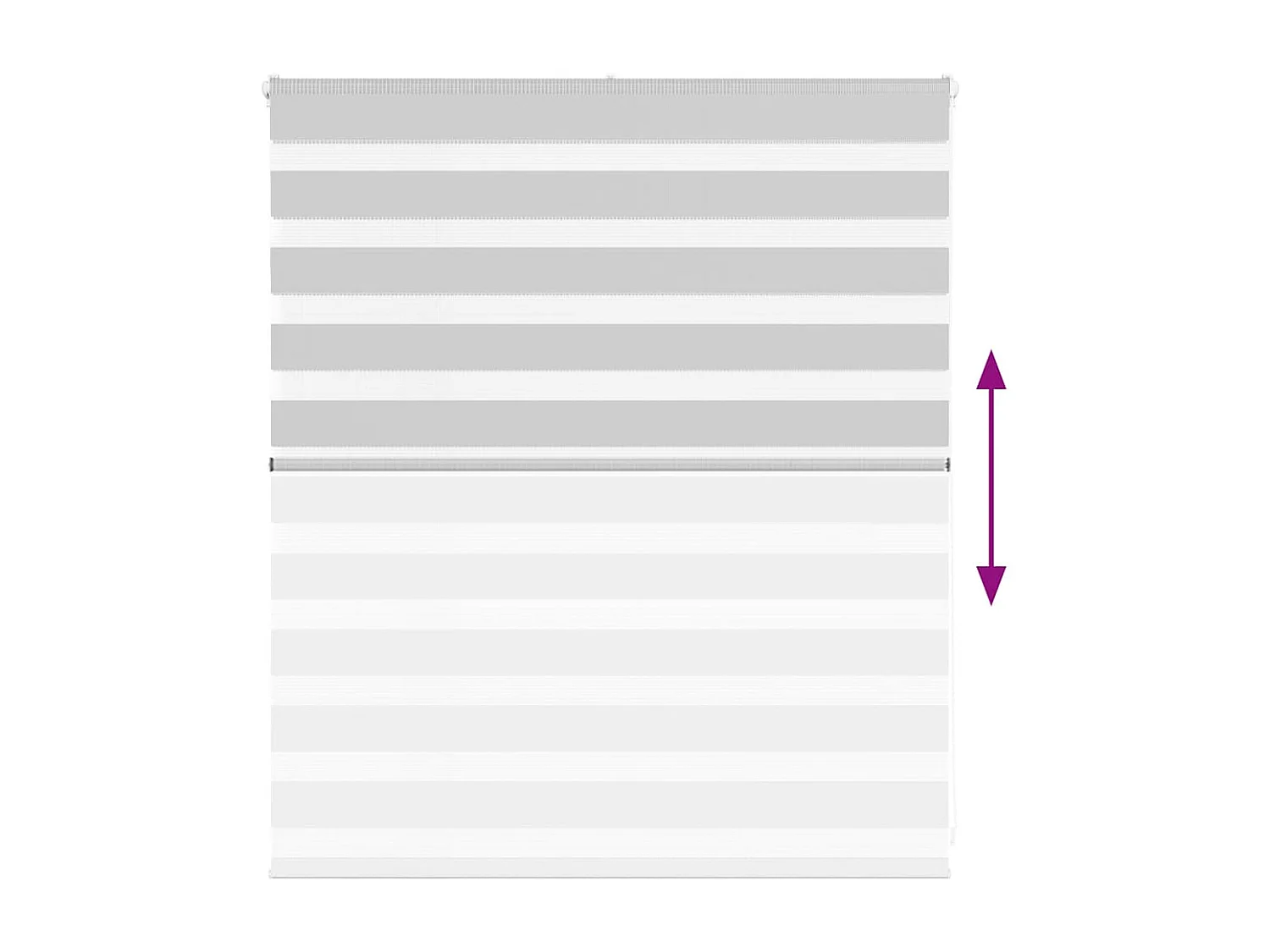 Store zèbre gris clair largeur du tissu 125,9 cm polyester