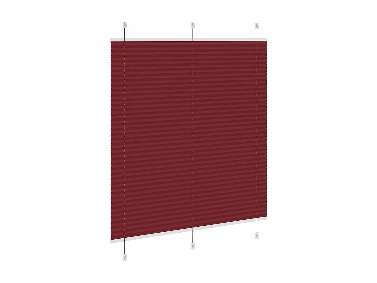 Store plissé rouge bordeaux 115x100 cm largeur du tissu 114,4cm