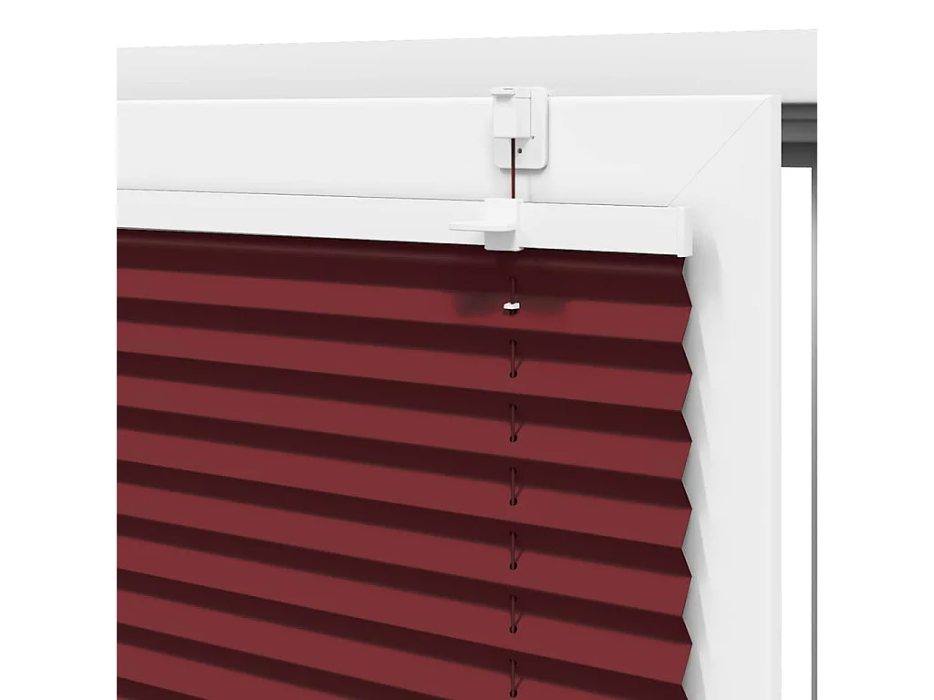Store plissé rouge bordeaux 115x100 cm largeur du tissu 114,4cm