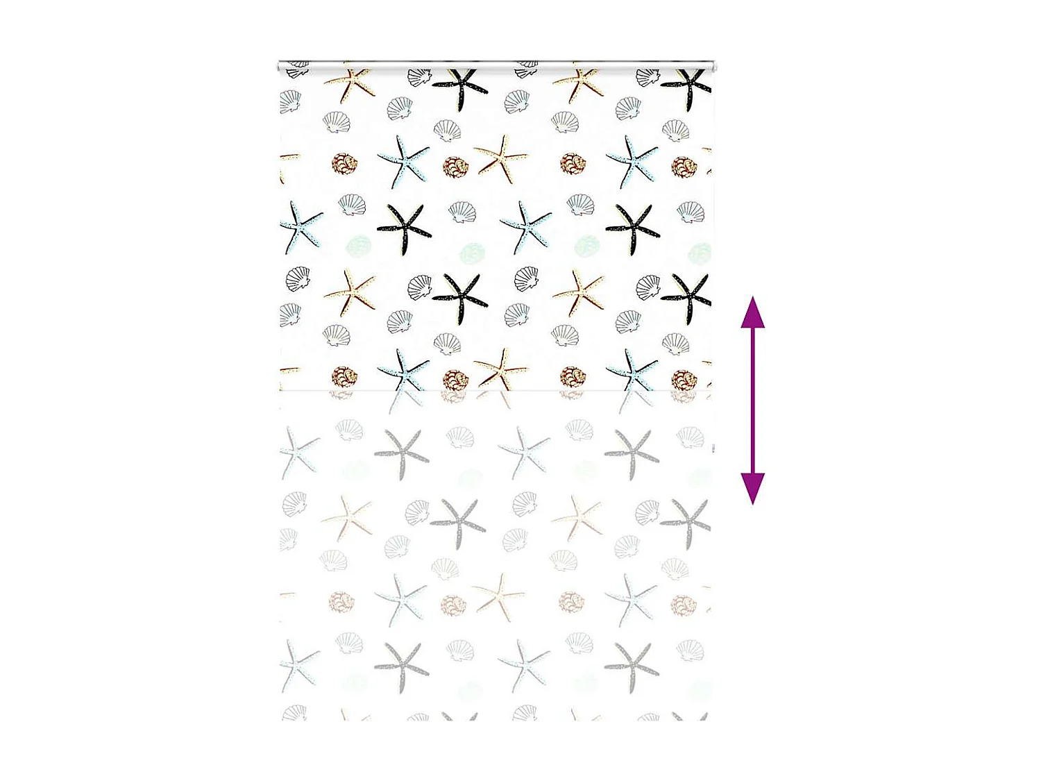 Rolo de Duche Estores cassete 150x240 cm Largura Tecido 146 cm