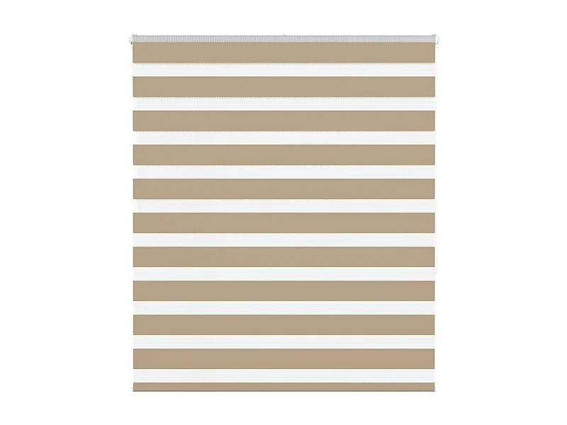 Store zèbre marron sable largeur du tissu 130,9 cm polyester