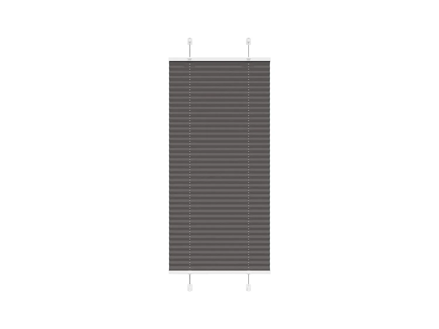 Plissé rolgordijn 55x100 cm stofbreedte 54,4 cm polyester zwart