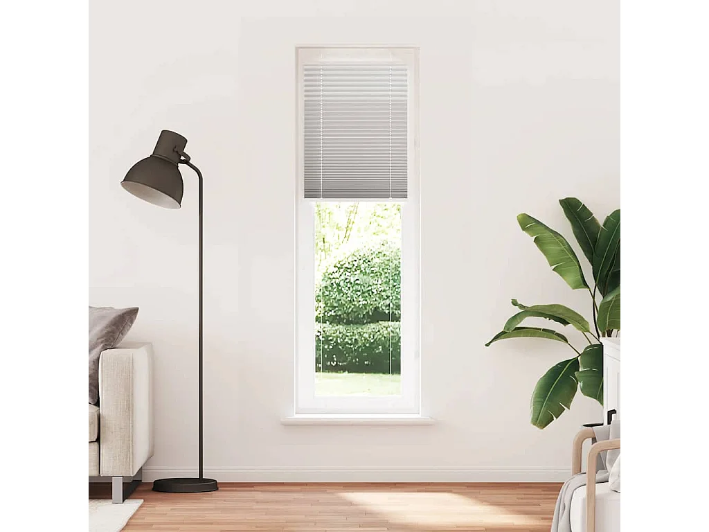 Store plissé gris clair 60x200 cm largeur du tissu 59,4 cm