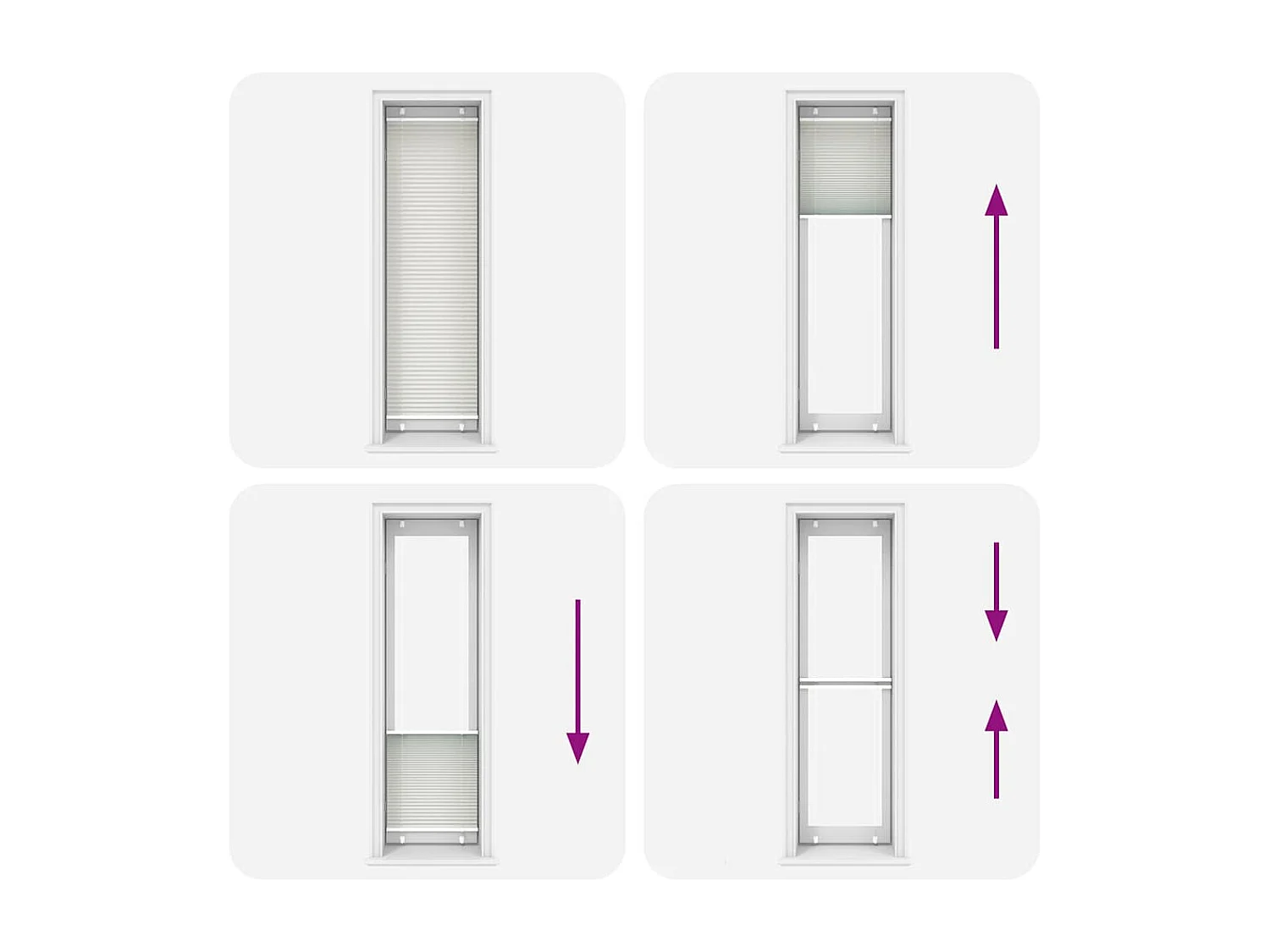 Estor Plisado gris claro 60x200 cm Tela Ancho 59,4 cm Poliéster