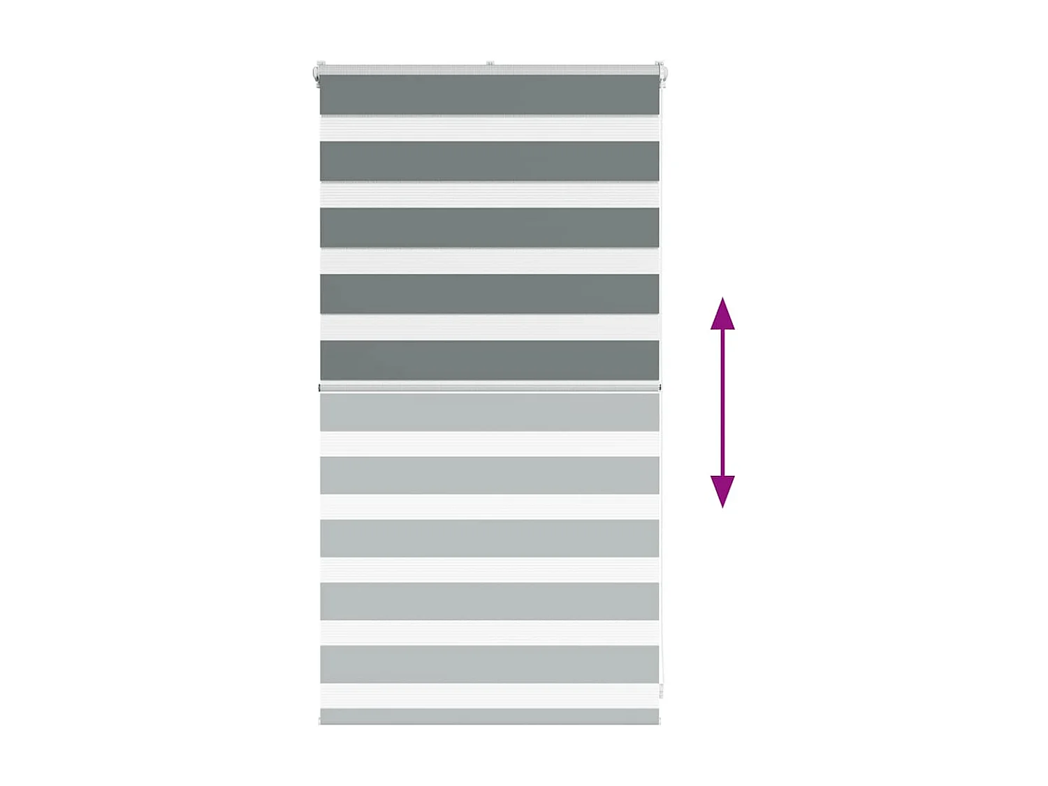 Estor cebra gris oscuro 70x100cm tejido ancho 65,9 cm poliéster