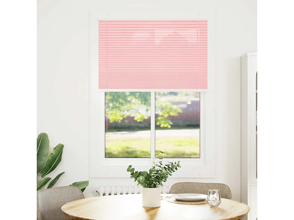 Store plissé rose 90x150 cm largeur du tissu 89,4 cm polyester