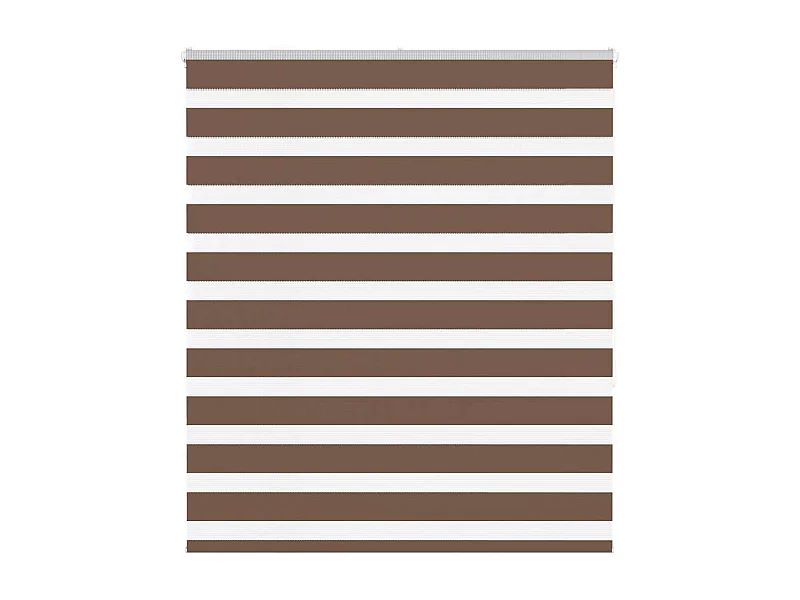 Zebra rolgordijn 125x150 cm stofbreedte 120,9cm polyester bruin