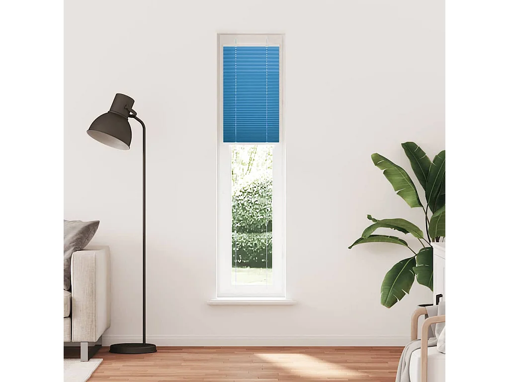 Estor Plisado azul 45x200 cm Tela Ancho 44,4 cm Poliéster