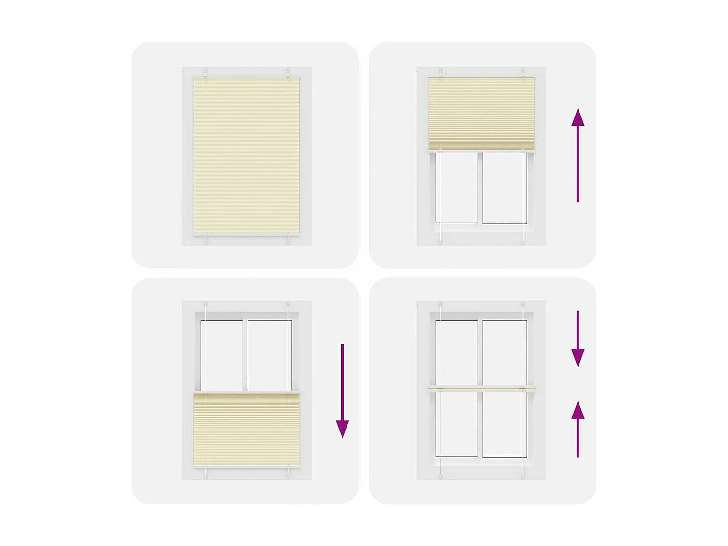 Store plissé crème 90x100 cm largeur du tissu 89,4 cm polyester