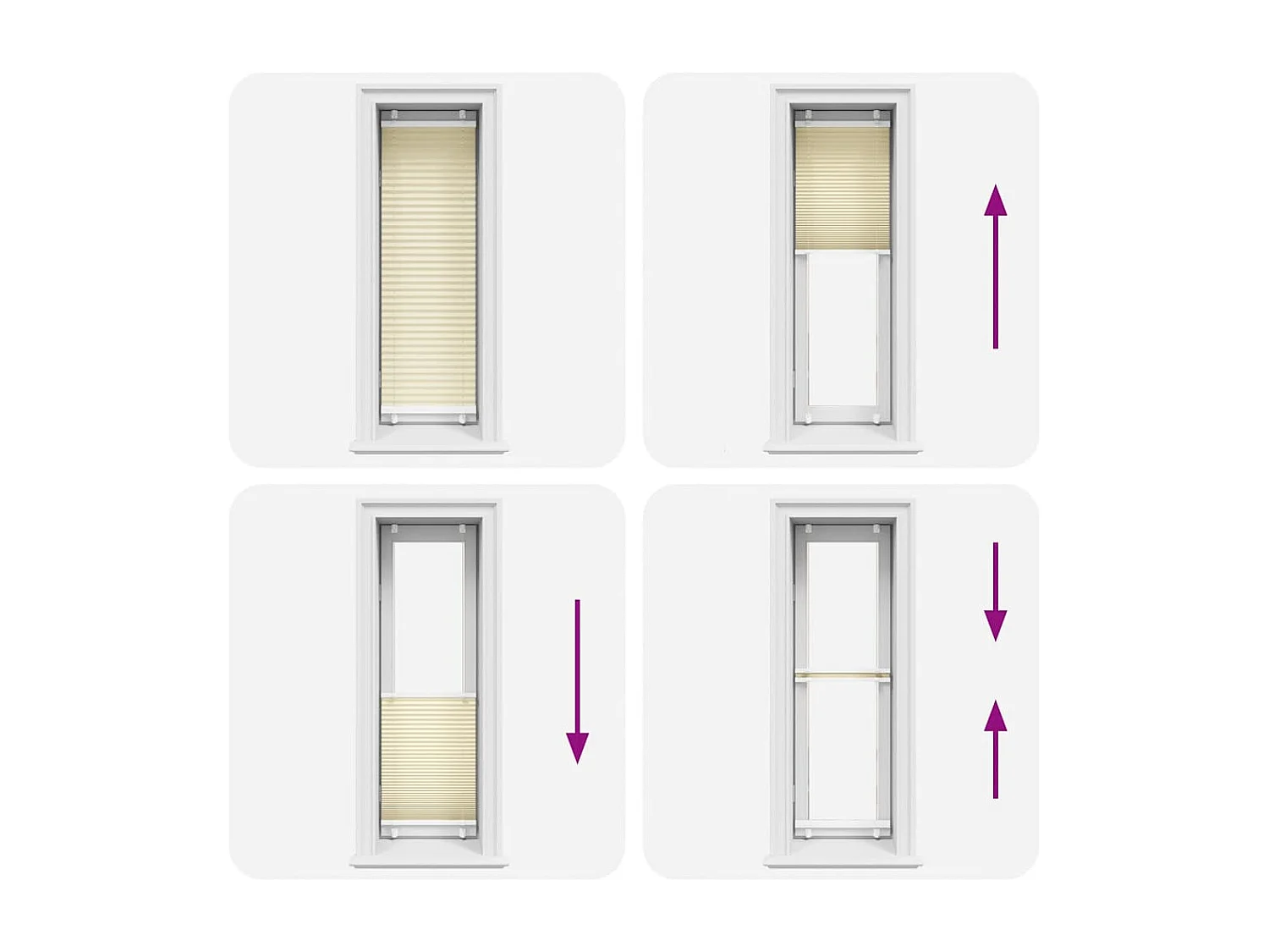 Estor Plisado crema 45x150 cm Tela Ancho 44,4 cm Poliéster