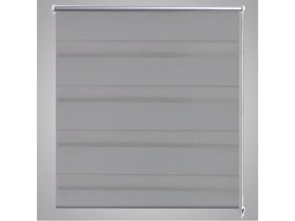 Estore de rolo 60 x 120 cm, linhas de zebra / Cinza