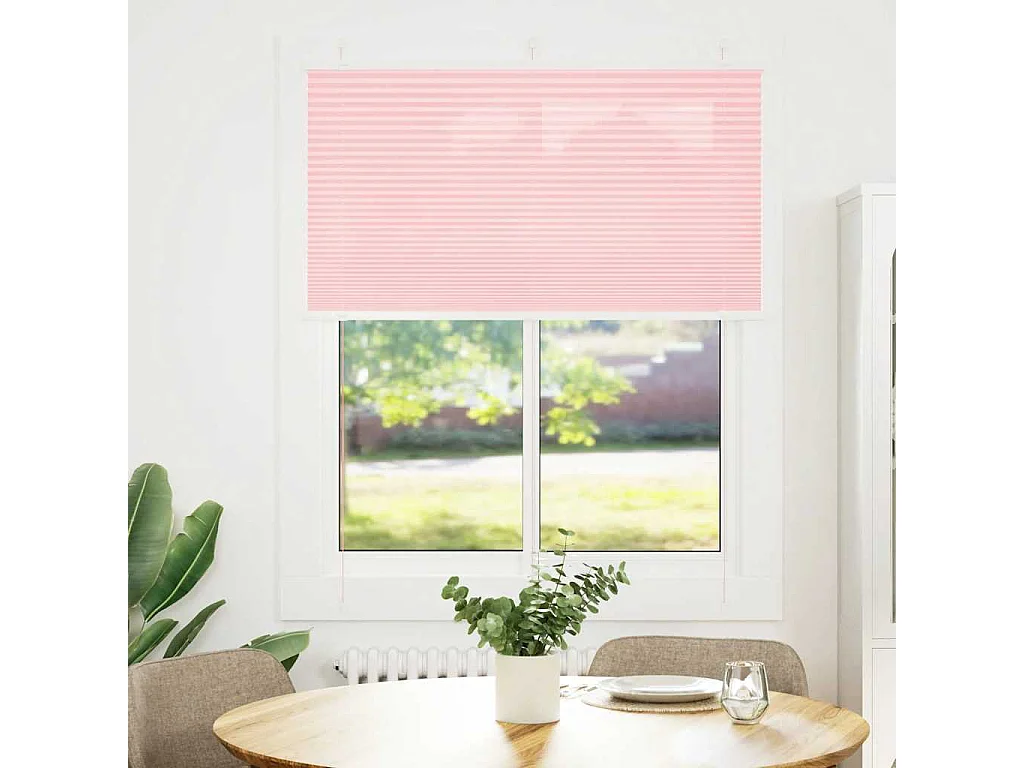 Estor Plisado rosa 105x100 cm Tela Ancho 104,4 cm Poliéster