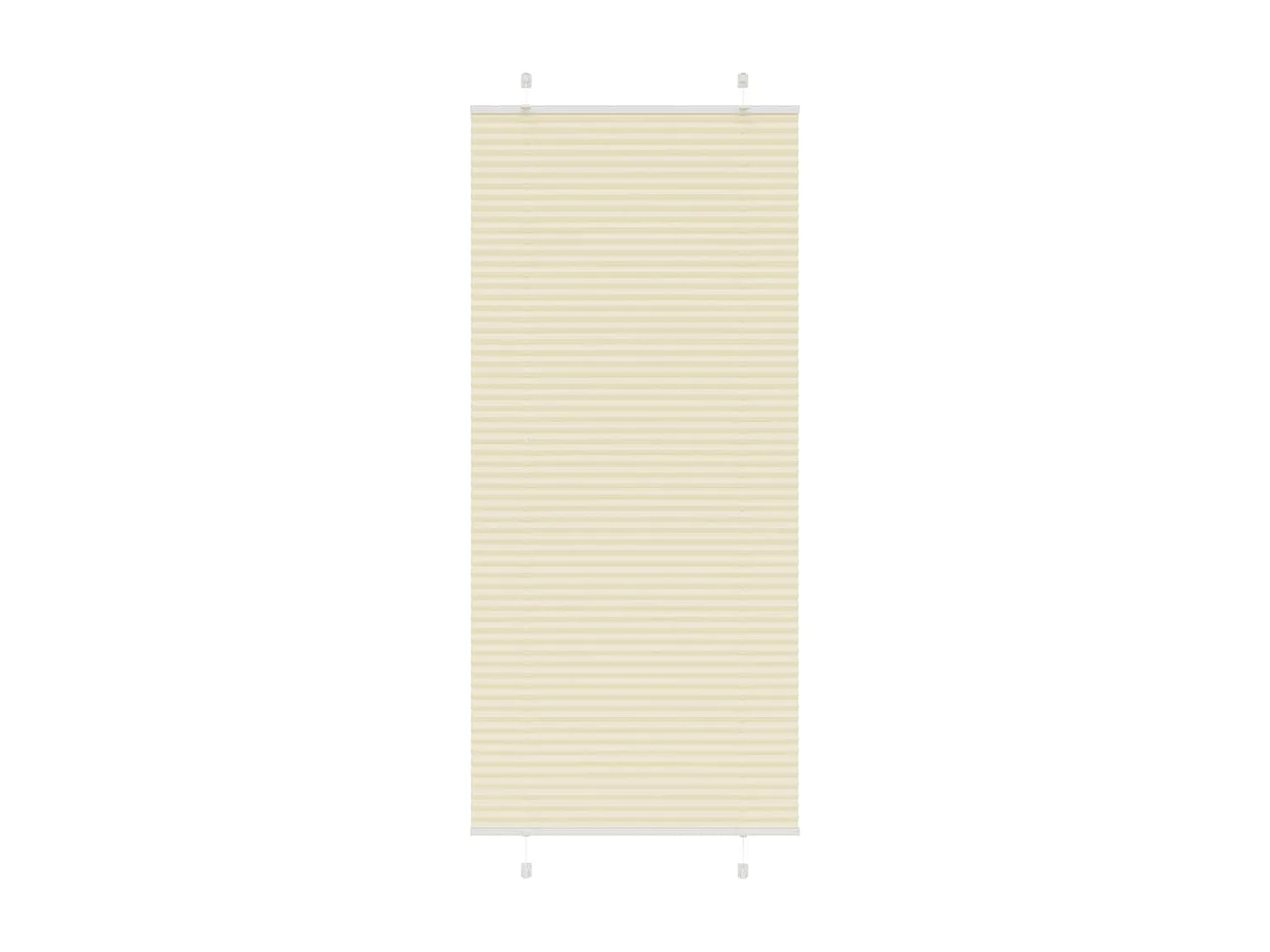 Creme Plissada Cega 85x200 cm Largura Tecido 84,4 cm Poliéster