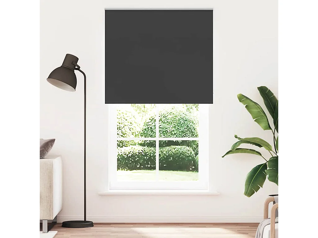 Estor Enrollable Opaco negro 125x210 cm Tela Ancho 121,6 cm