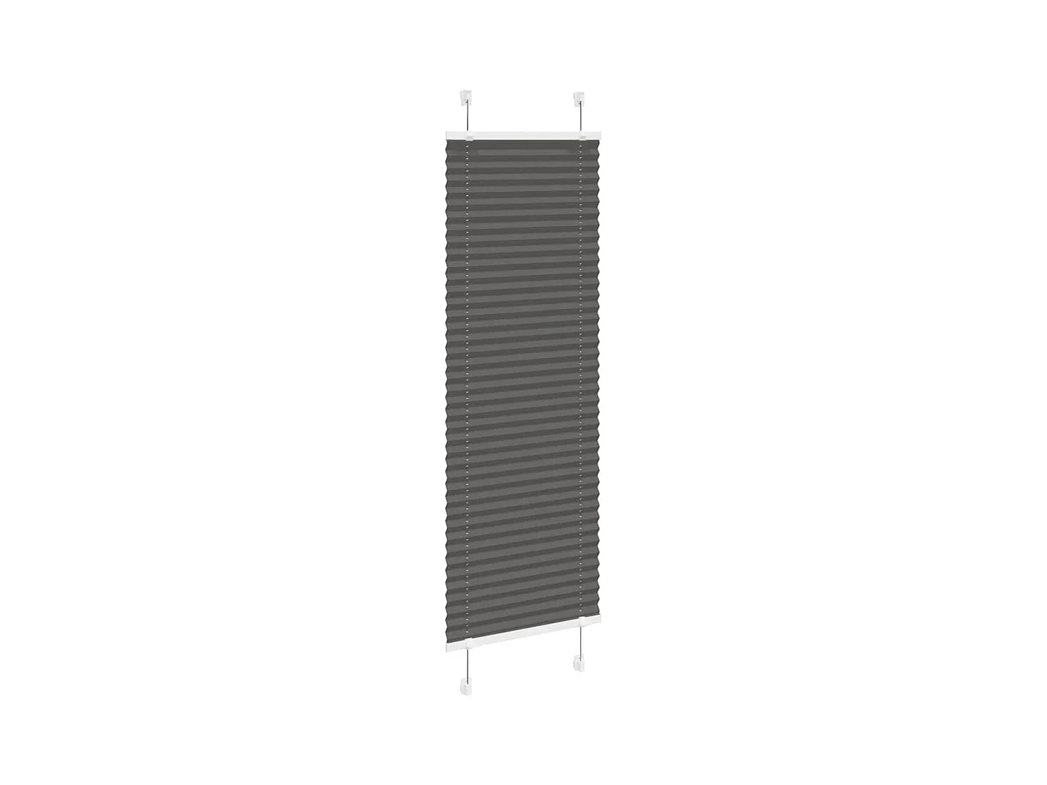 Store plissé noir 40x100 cm largeur du tissu 39,4 cm polyester