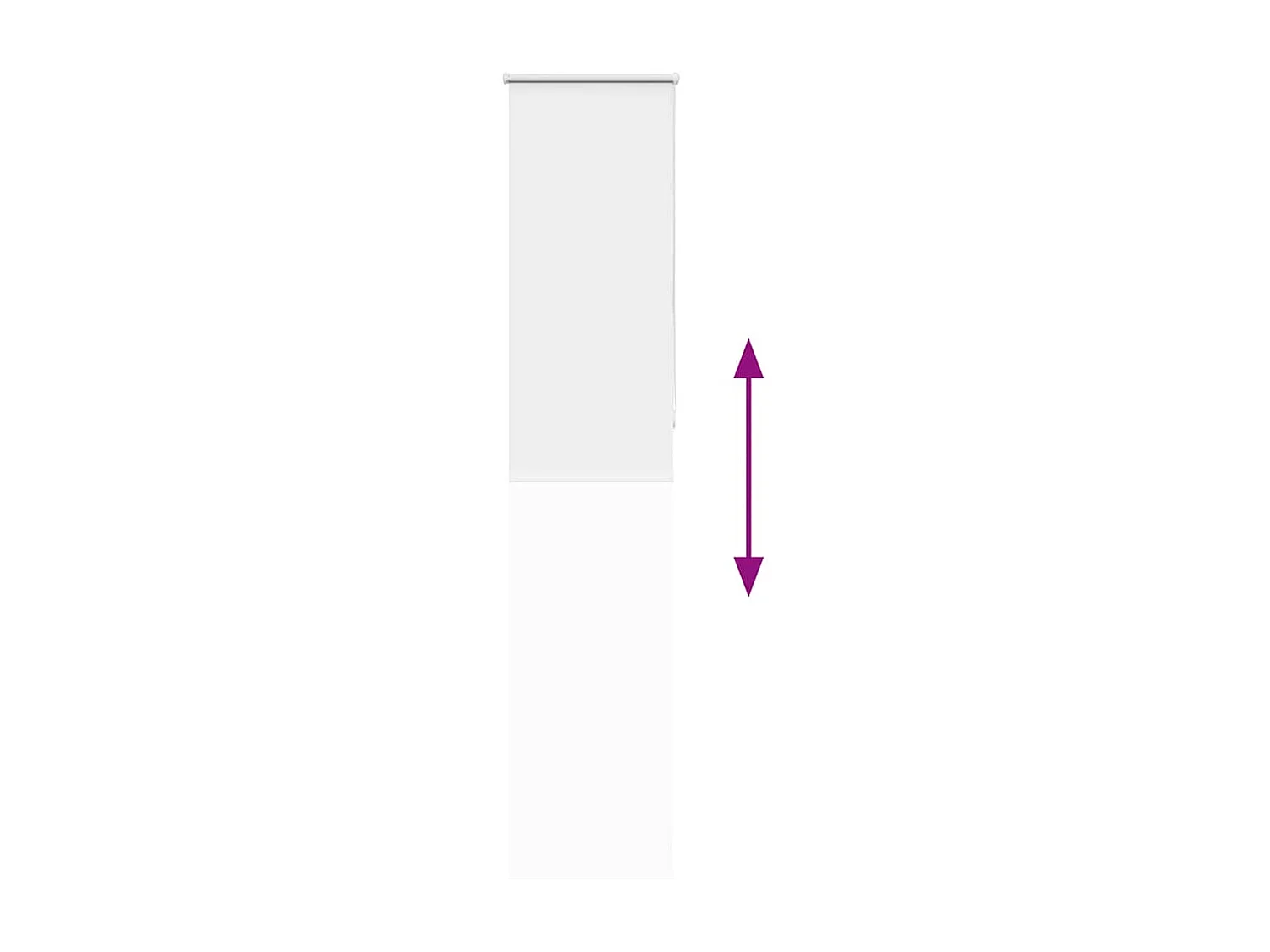 Persiana de enrolar 60x210 cm largura tecido 55,7 cm poliéster