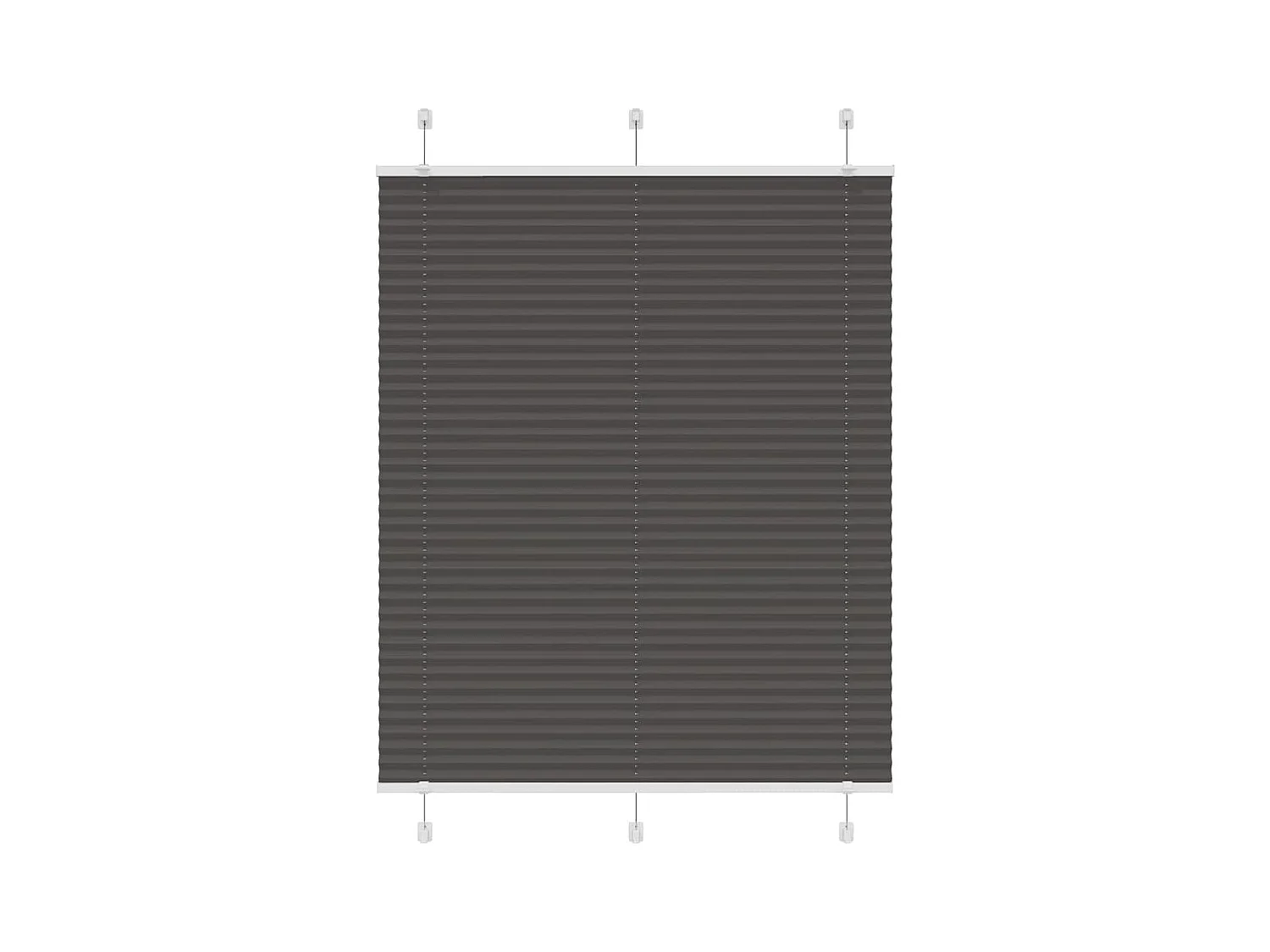 Plissé rolgordijn 110x100cm stofbreedte 109,4cm polyester zwart