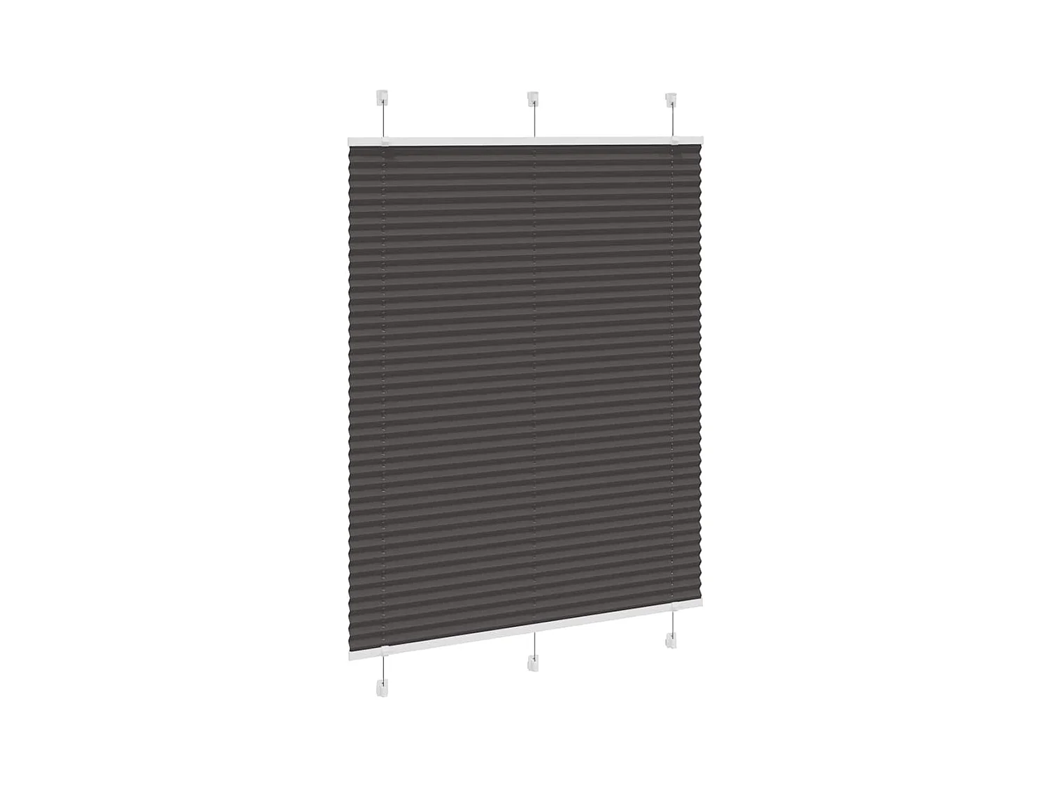 Store plissé noir 110x100 cm largeur du tissu 109,4cm polyester