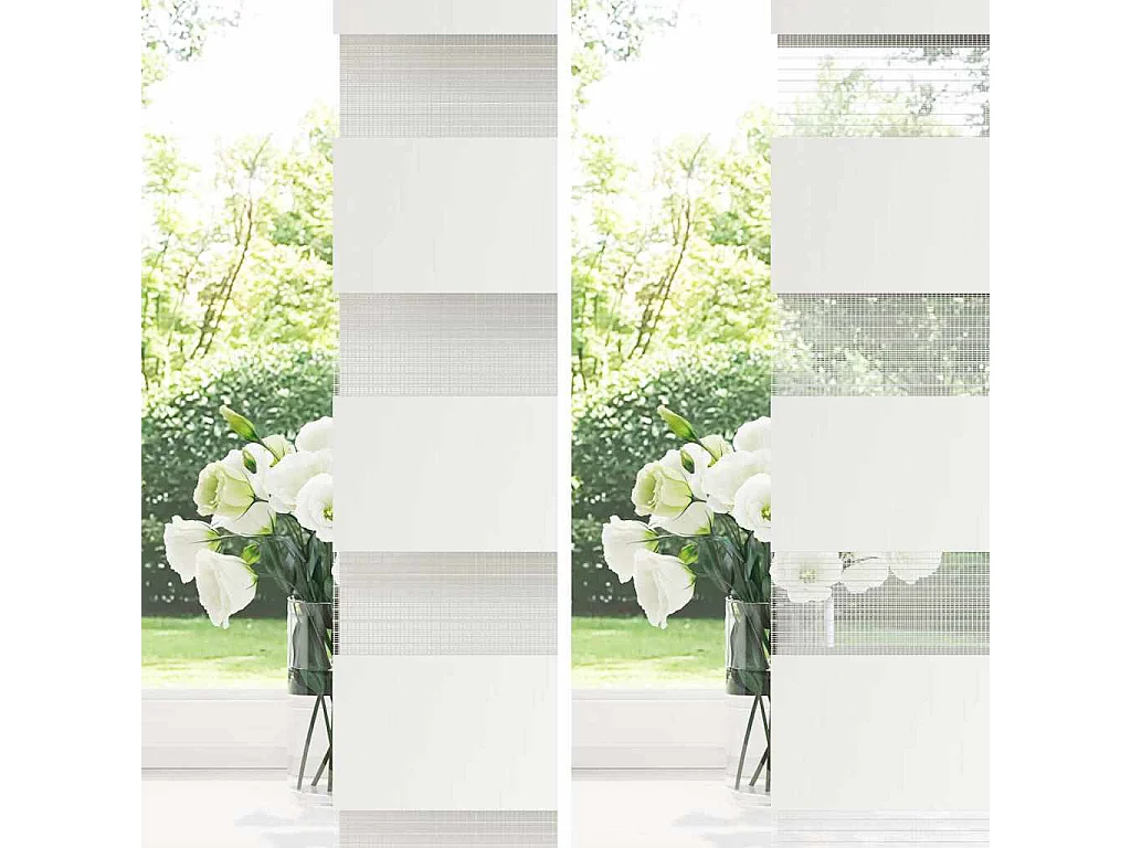 Store zèbre blanc 45x200cm largeur du tissu 40,9 cm polyester