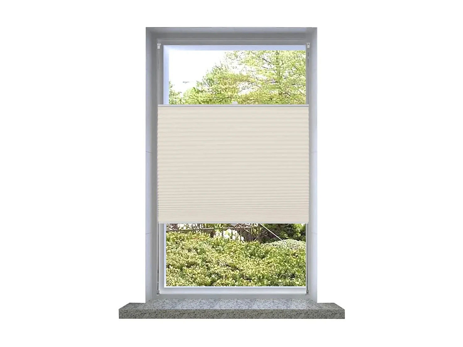 Plisé Para Ventana Persiana 90X125cm Crema