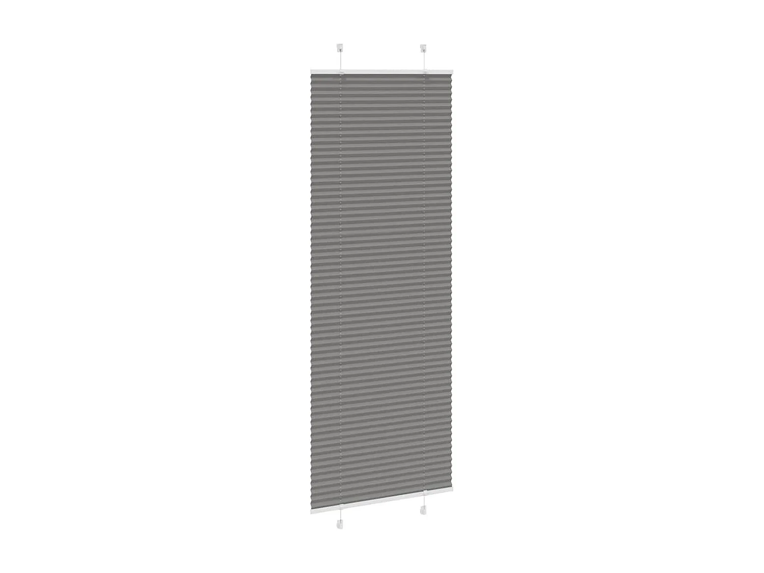 Store plissé anthracite 75x200 cm largeur du tissu 74,4 cm