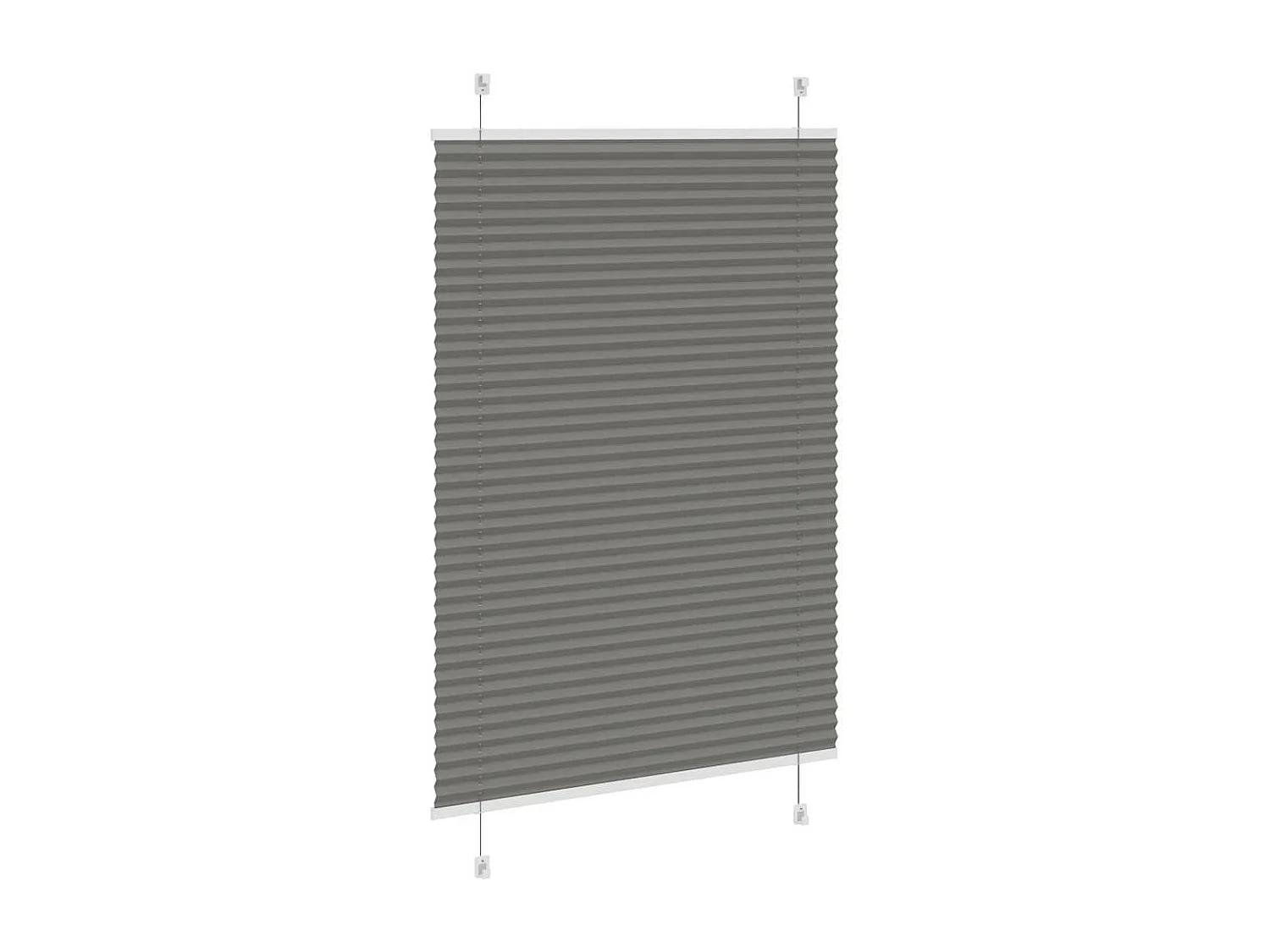 Store plissé anthracite 90x150 cm largeur du tissu 89,4 cm