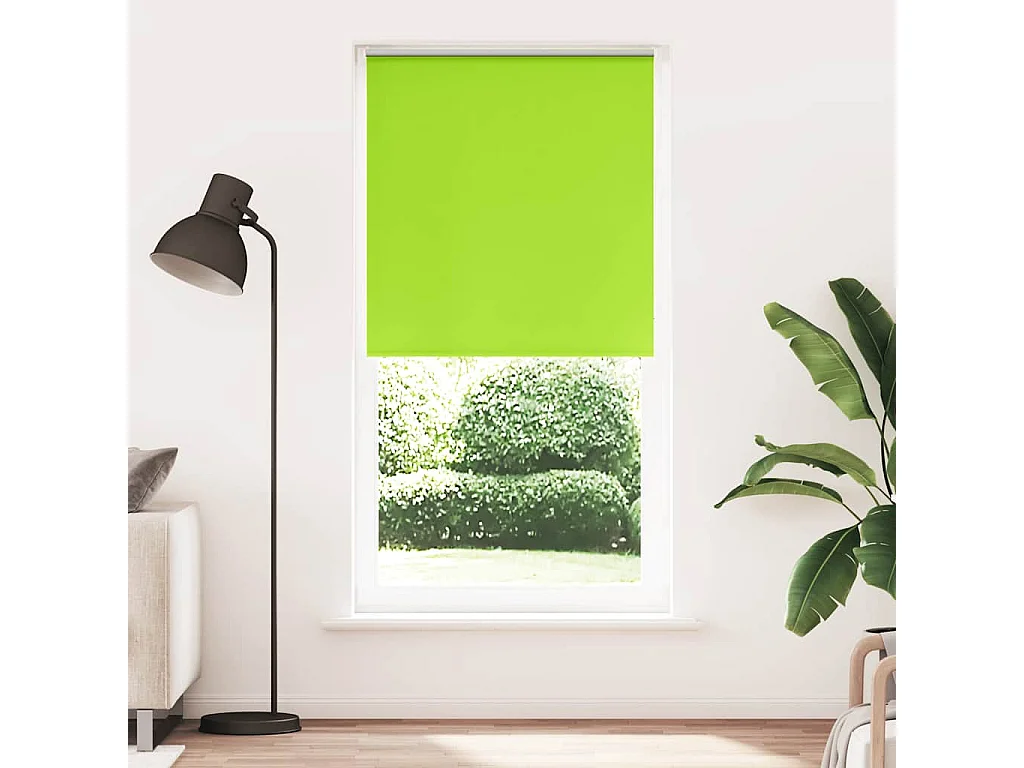 Estor Enrollable Opaco hojas verde 115x230cm Tela Ancho 110,7cm