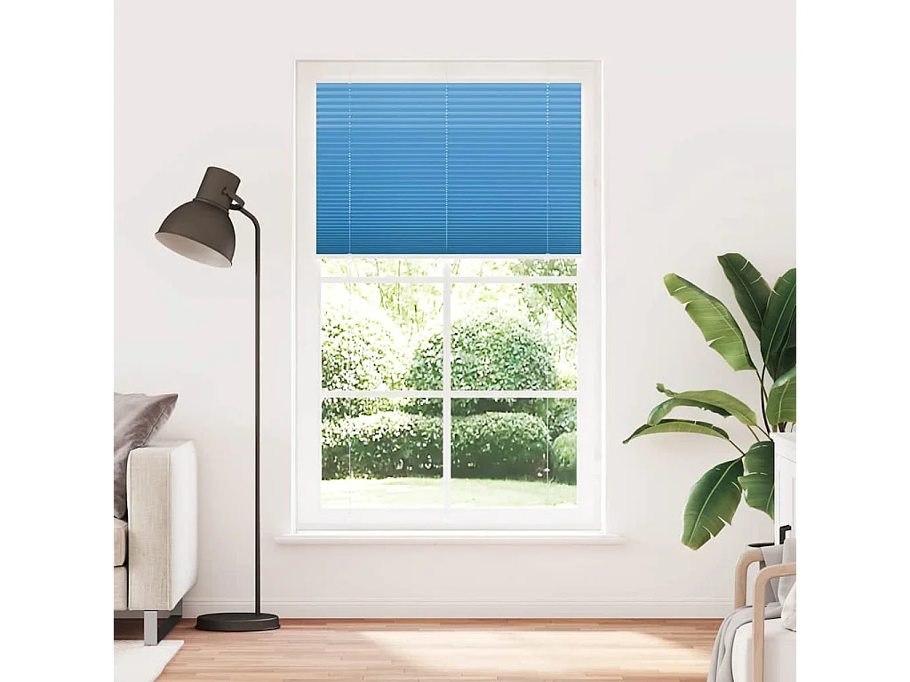 Store plissé bleu 120x200 cm largeur du tissu 119,4cm polyester